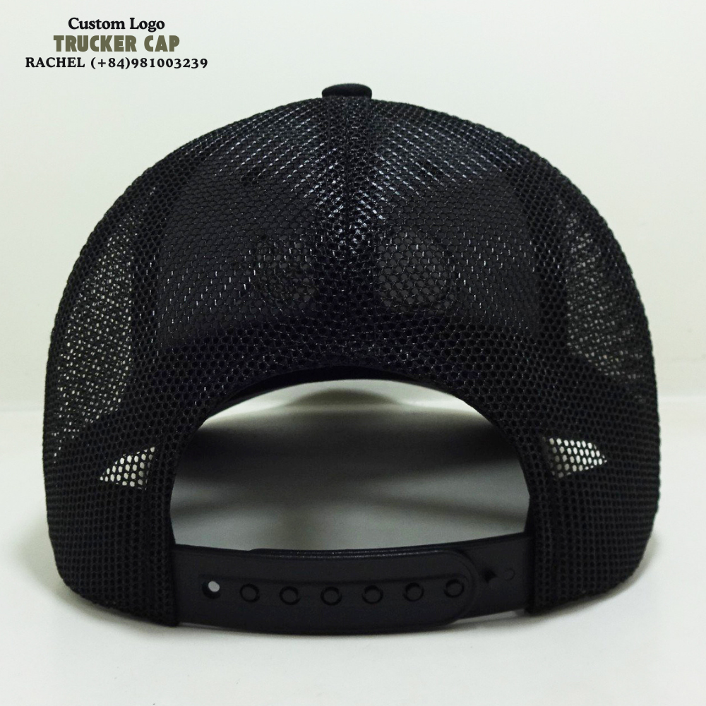 Gray/Black 3D Embroidered Trucker Hats 6 Panel R 112 Gorras Structured Caps Slightly Curved Brim Contrast Stitching For Brands 6
