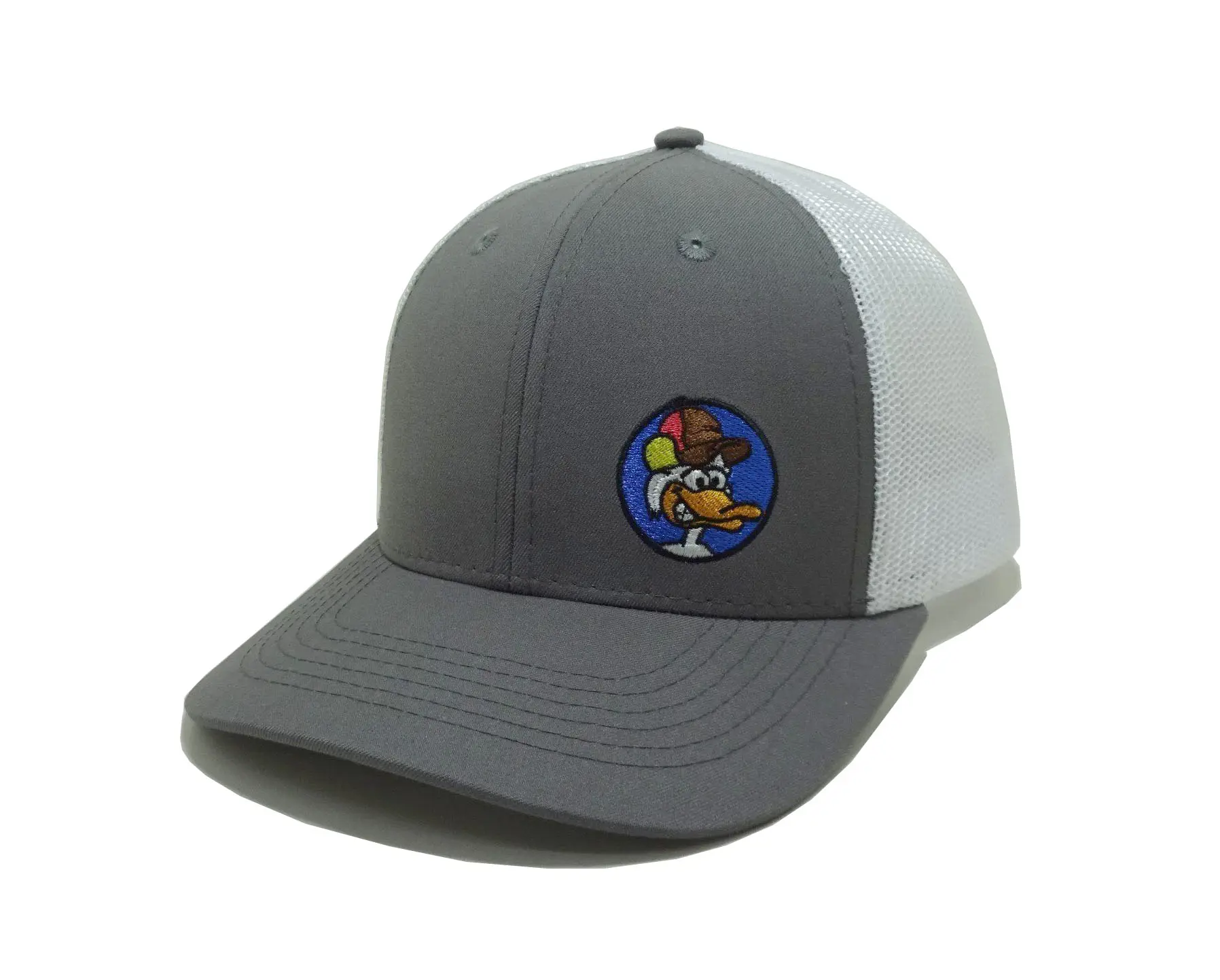 Gray Caps Custom 2D Embroidery Logo Trucker Hat Caps Brand Vietnam Factory Hat for Business Snapback Hat 1
