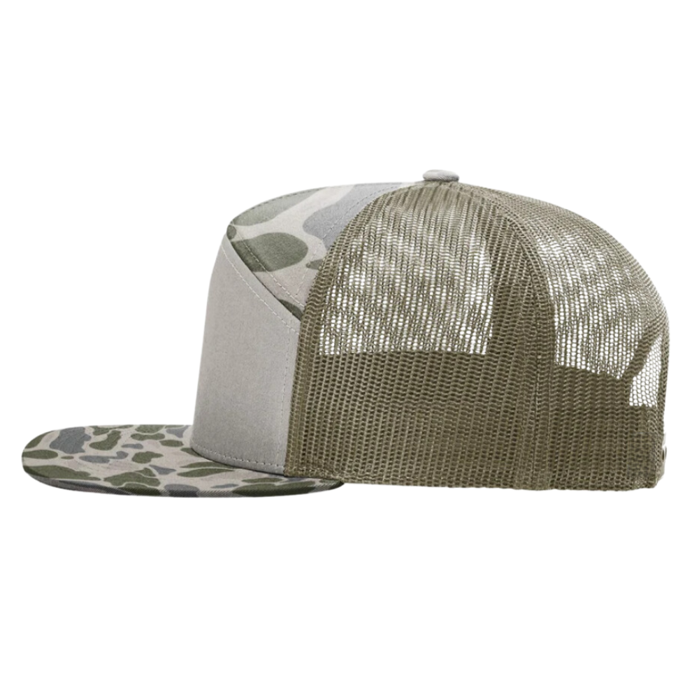 Gray/Mossy Camouflage Truckle Hat 7 Panel Gorras Digital Printed Waterfowl On Front Adjustable Single Row Buckle Snapback Unisex 4