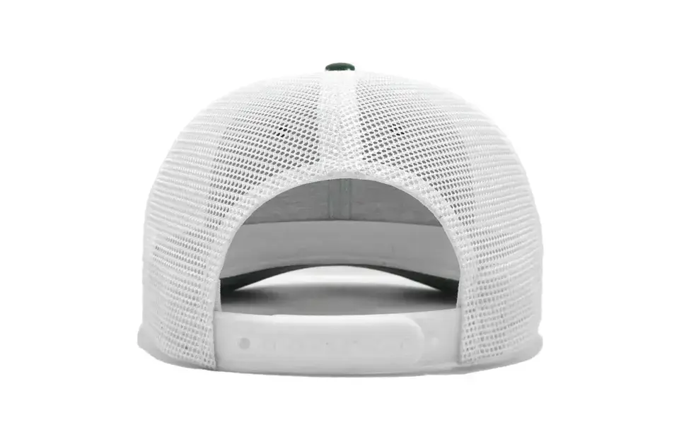 Gray/ White Mesh Trucker Hats in Vietna Factory Custom Embroidery/ Woven Patch Logo High Quality Brand Caps 2