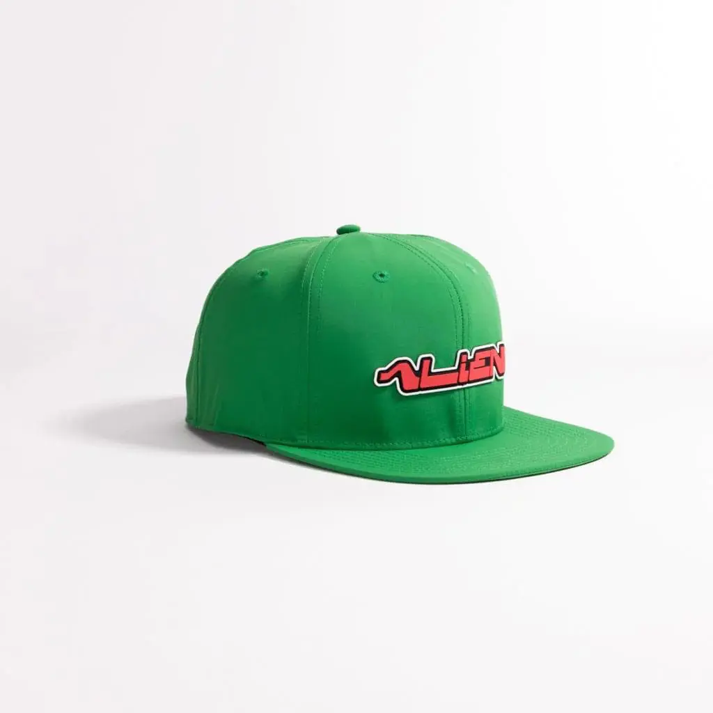 Green Color 6-Panel Flat Brim Custom Logo High Quality High Profile 65% Cotton and 35% Polyester Fabric Outdoor Snapback Caps 2