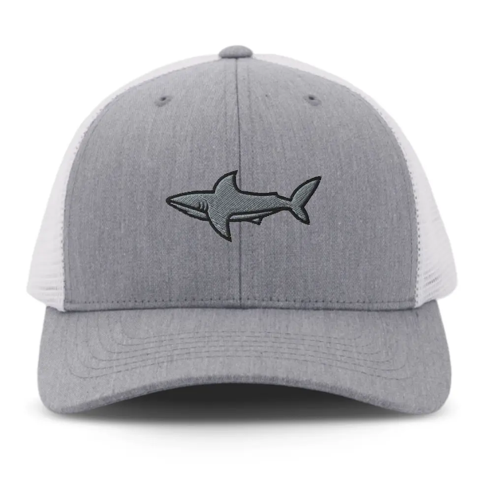 Grey/White Black 6 Panel Trucker Hat Embroidered Animal Cartoon Pattern Logo for All Ages Business Promotions Single Row Buckle 2