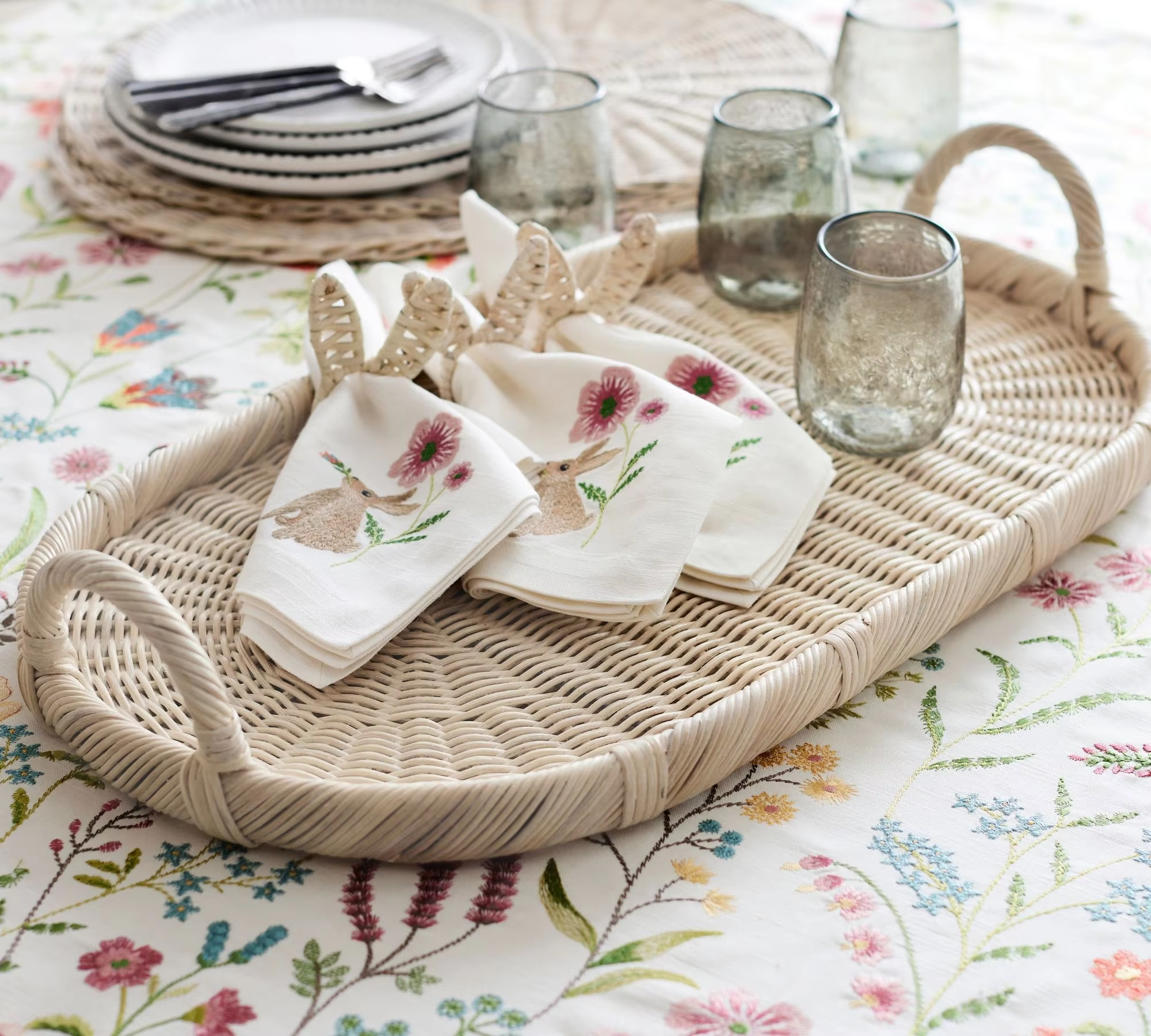 Hand Knitted Bunny Ear Napkin Ring Made in Vietnam Eco-friendly material for home and tableware decoration Wholesale 6