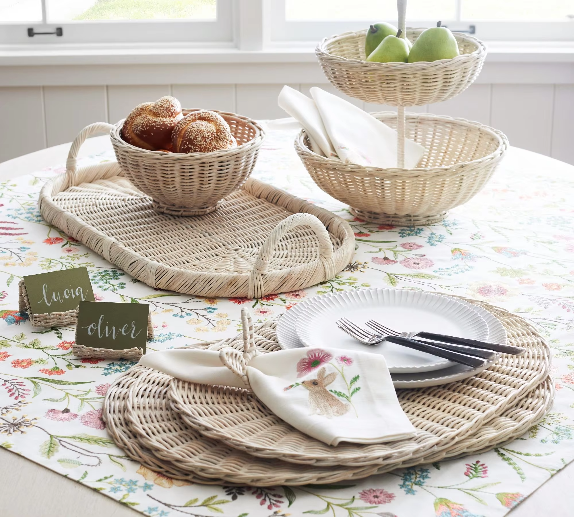 Hand Knitted Bunny Ear Napkin Ring Made in Vietnam Eco-friendly material for home and tableware decoration Wholesale 5