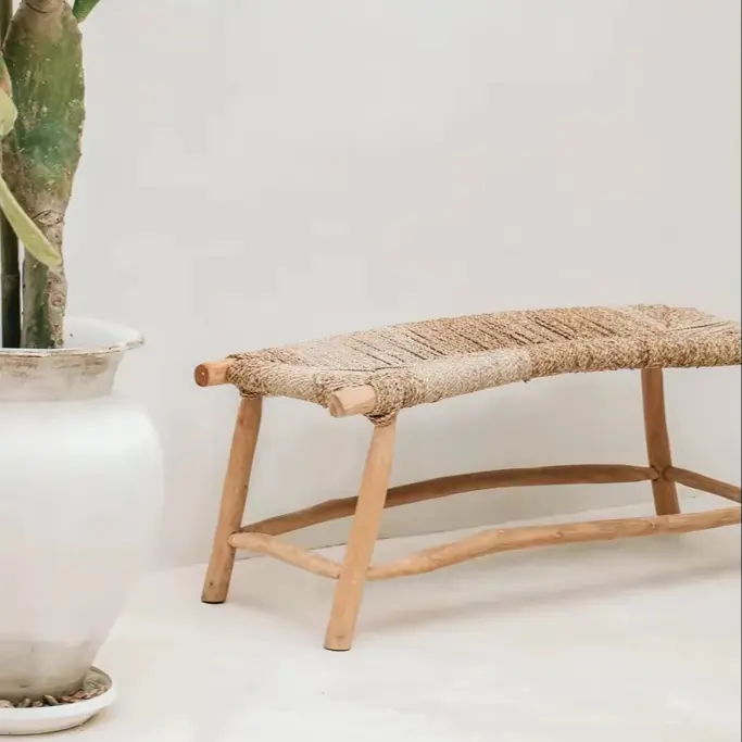 Handcrafted seagrass chairs storage cabinets, and baskets made from natural, creating a warm and safe space. 3