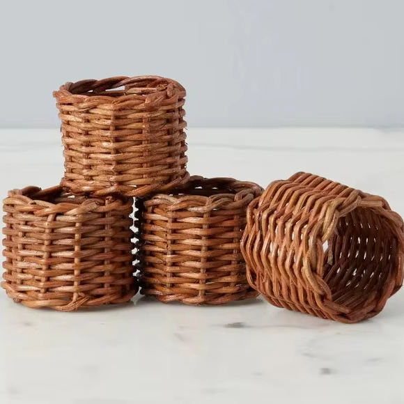 Handmade Natural Eco-Friendly Napkin Ring Made in Vietnam Eco-friendly material for home and tableware decoration Wholesale 2