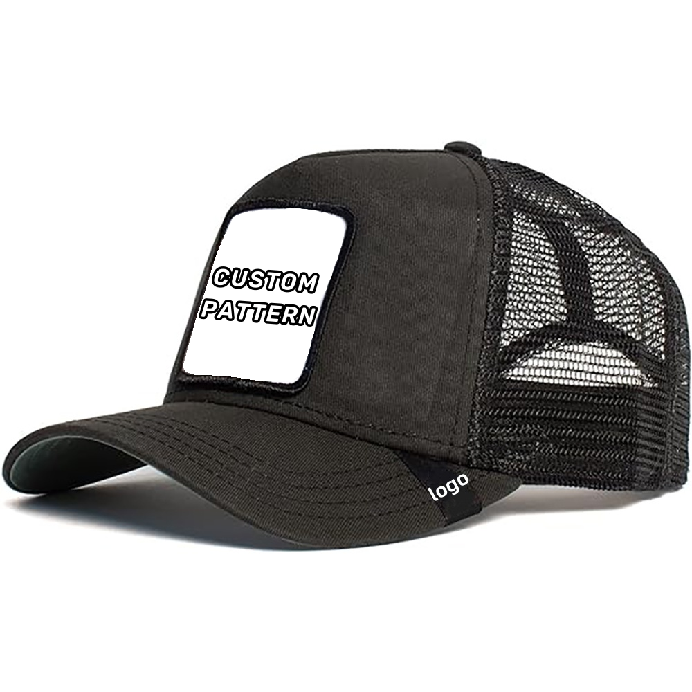 Hats Adult Vintage Flat Brim Trucker Snapback Caps Camouflage Low Moq Mesh Hats Custom Trucker Cap 6