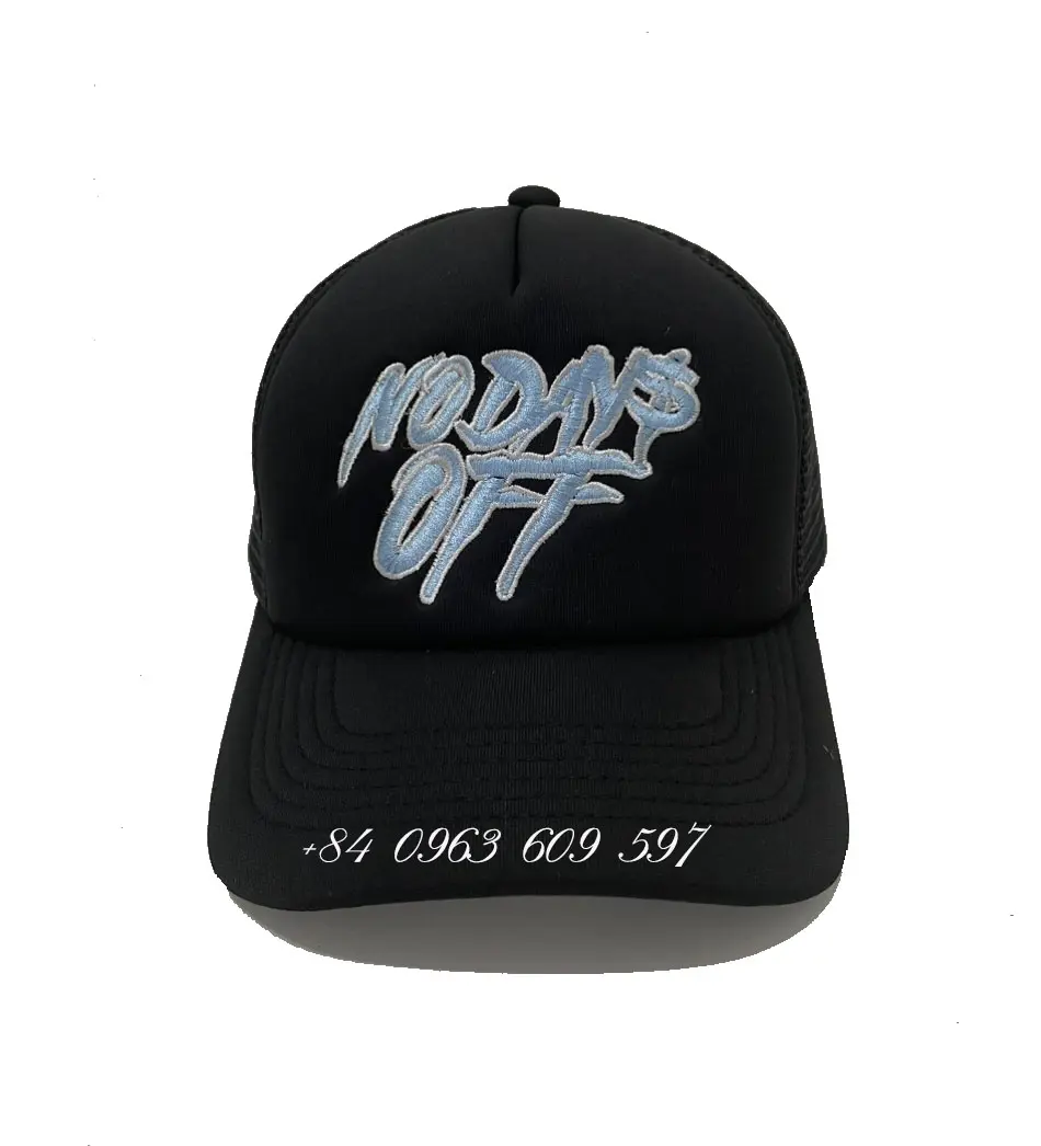 Hats for Business Custom Design Free Sample Cost Foam Hat Unisex Puff Hat Embroidery Vietnam Promotional Brand 1