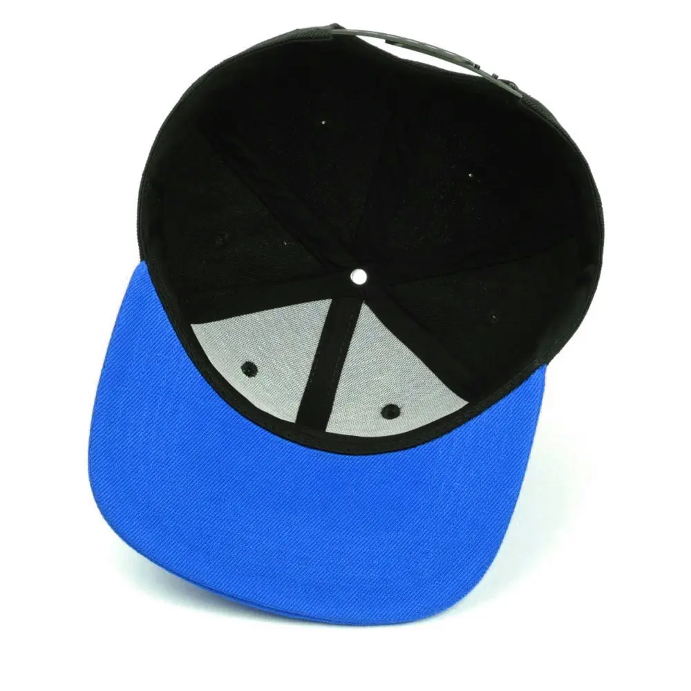 Hats with Custom Logo Wholesale Snapback Cap 3D Embroidery 6-Panel Flat Brim High Quality Blue Color High Profile Snapback Cap 5