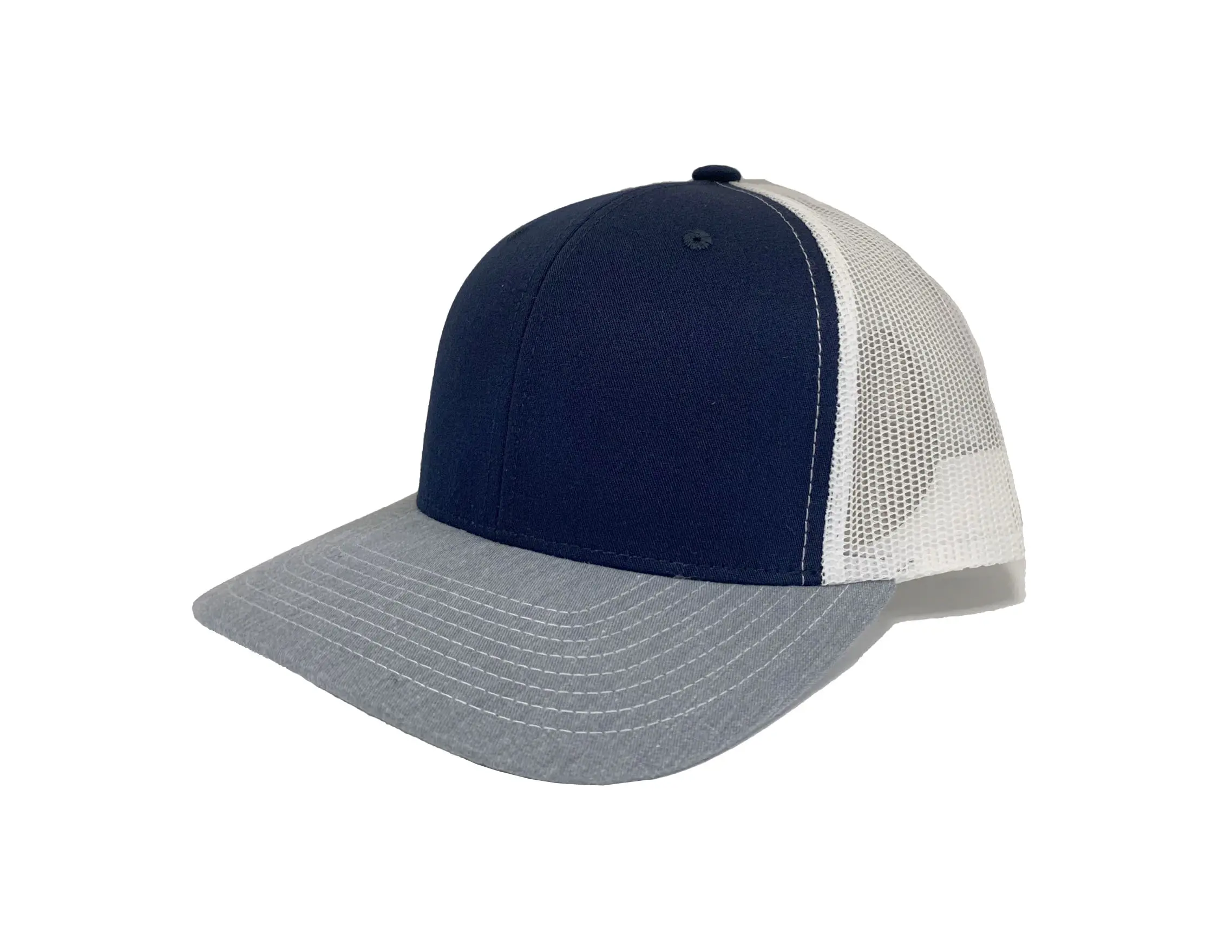 High Fashion Plain Navy Blue Outdoor Trucker Hat High Quality Plastic Buckle Adjustable Size Sports Cap Snapback Cap for Man 2