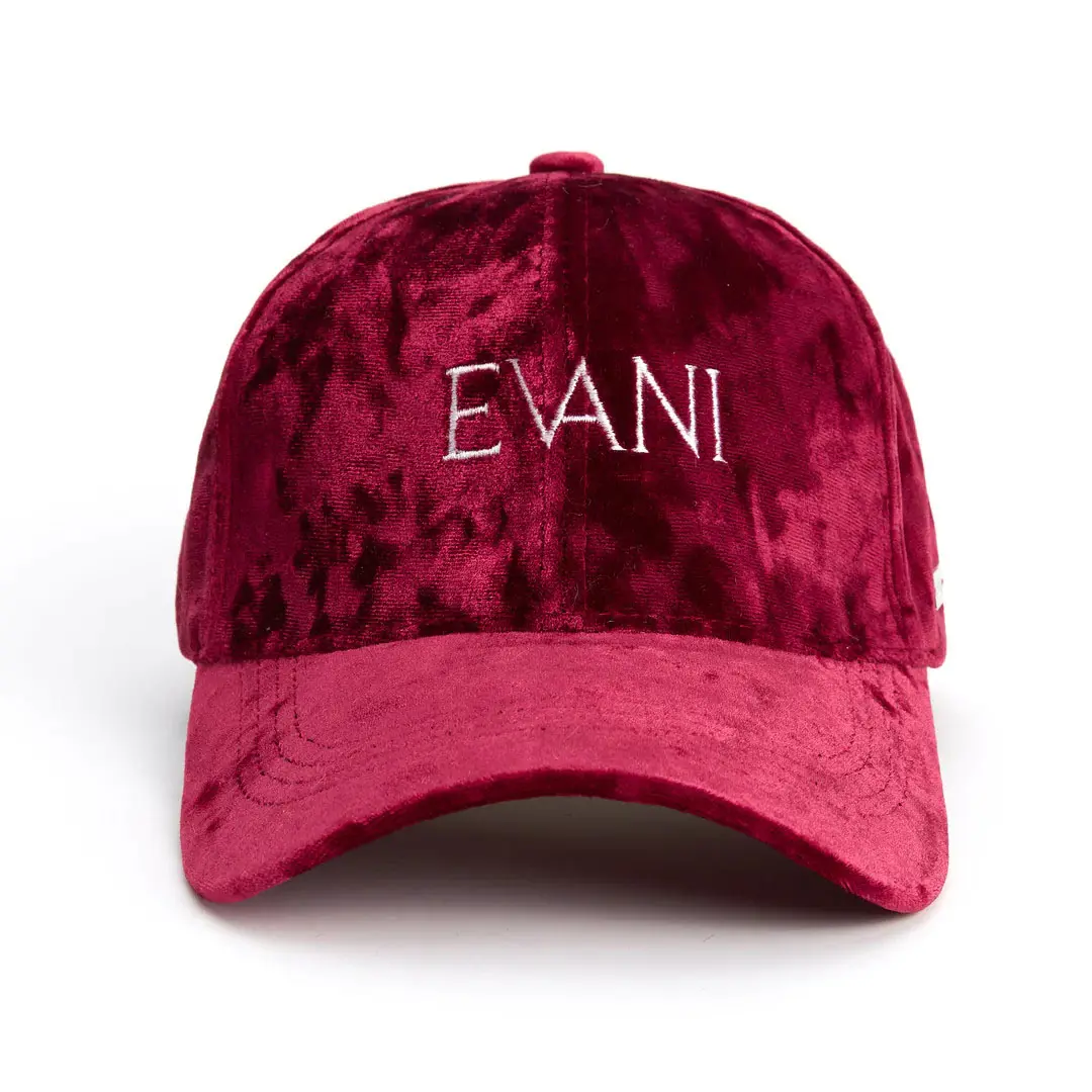High Fashion Wholesale Classic Velvet Fabric Baseball Cap with Custom Logo Curved Brim Mid Profile Outdoor Baseball Cap 1