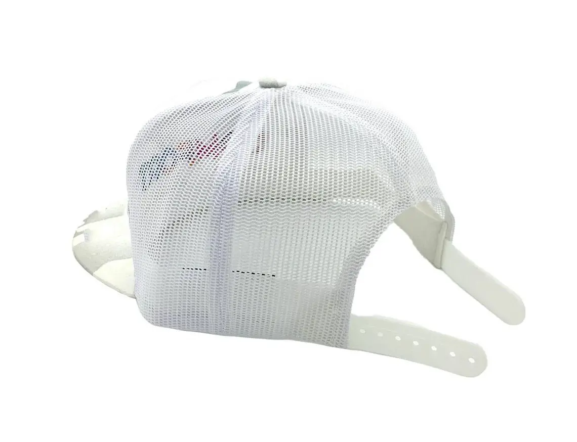High Profile 3D Embroidery 5-Panel Flat Brim High Quality Various Color Cotton and Mesh Fabric Trucker Hat in Vietnam Factory 5