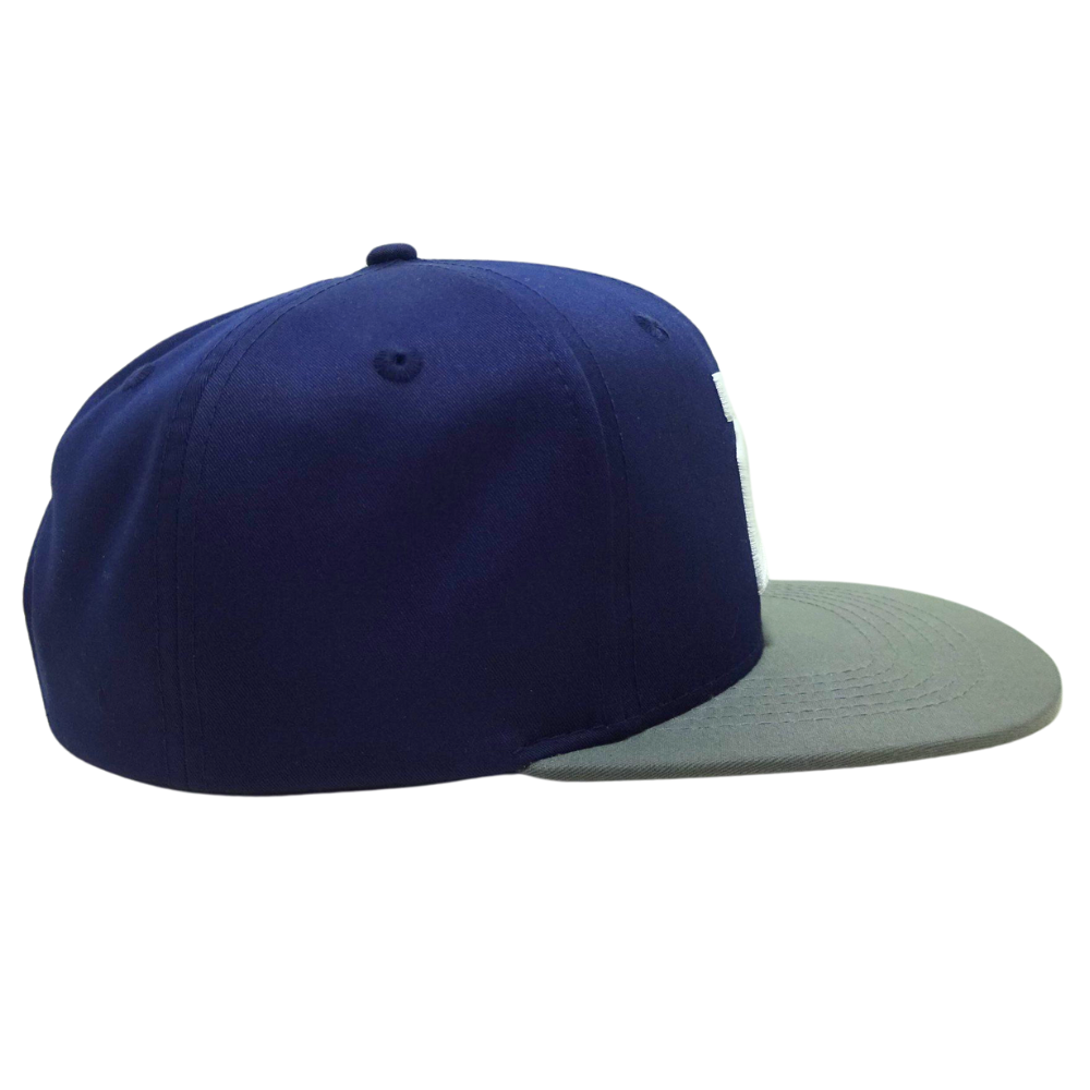 High Proflie Gorras Snapback 6 Panel Embroidered Logo Cap Hat Flat Brim Two Tone Plastic Single Row Buckle Closure For Shopping 6