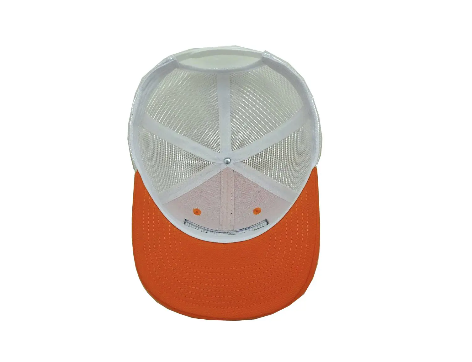 High Quality 2D Embroidery Medium Profile Orange Color Structured Trucker Cap for Men in Vietnam Factory 5