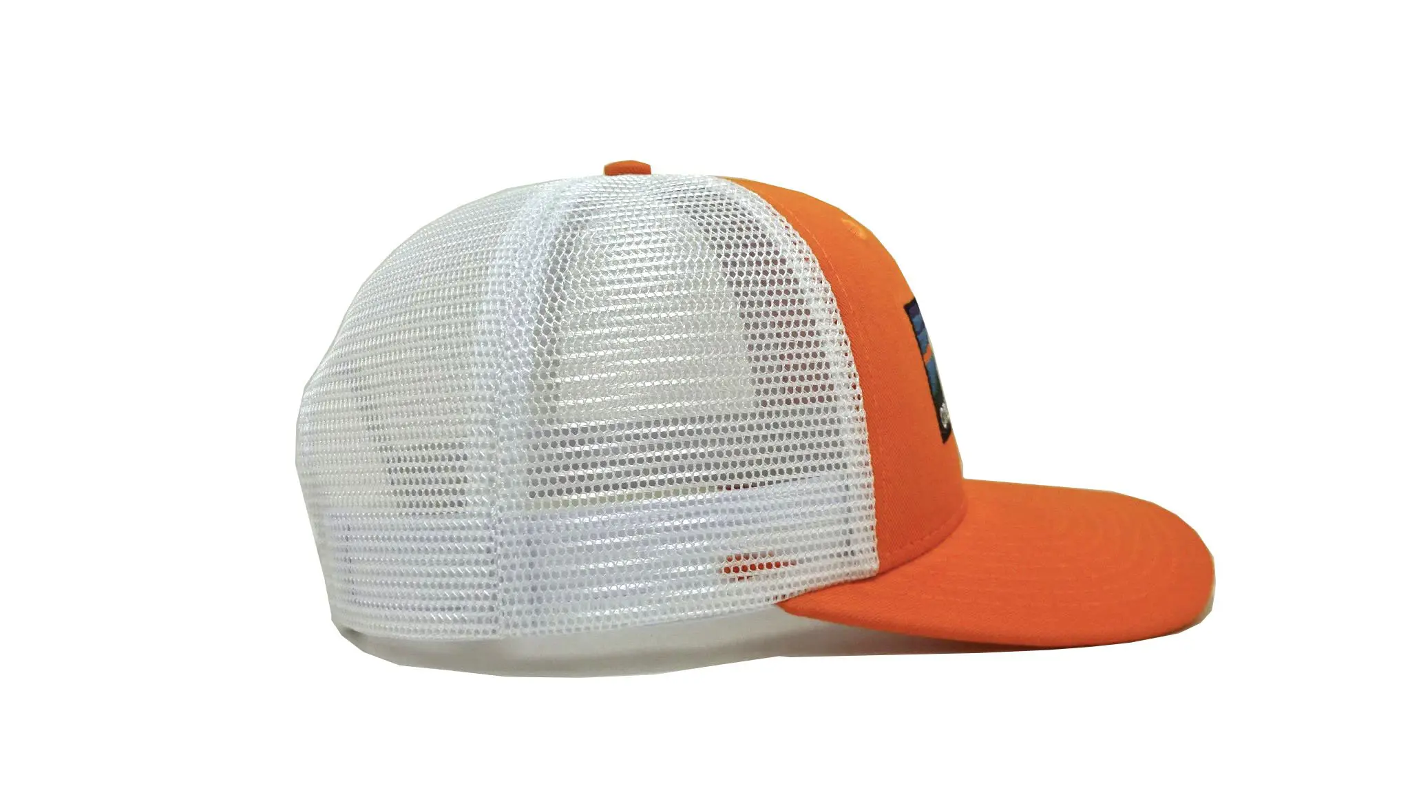 High Quality 2D Embroidery Medium Profile Orange Color Structured Trucker Cap for Men in Vietnam Factory 3