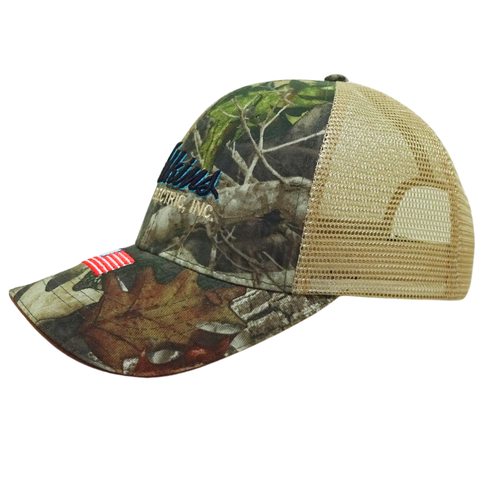 High Quality 3D Embroidered Camouflage Trucker Hat Single Breasted Buckle Yellow Mesh Breathable Curved Brim Unisex for All Ages 3
