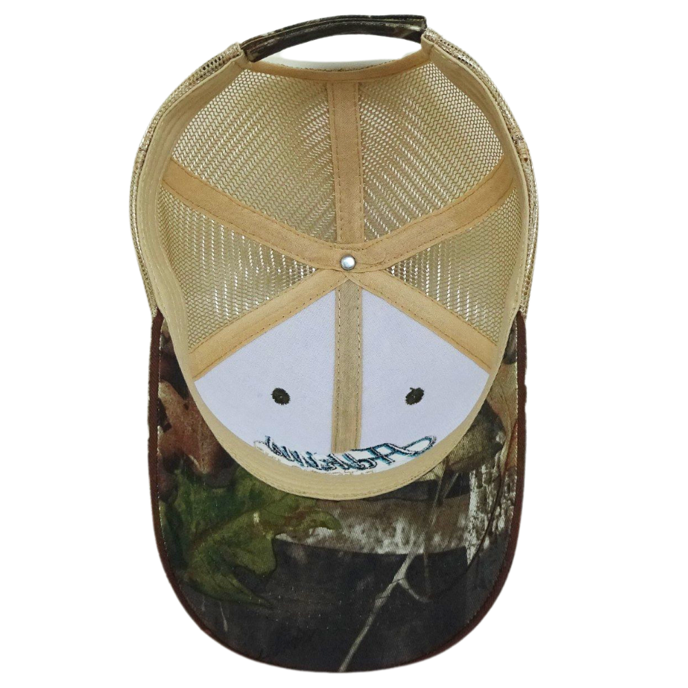 High Quality 3D Embroidered Camouflage Trucker Hat Single Breasted Buckle Yellow Mesh Breathable Curved Brim Unisex for All Ages 6