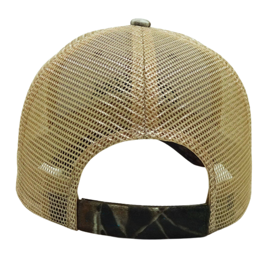 High Quality 3D Embroidered Camouflage Trucker Hat Single Breasted Buckle Yellow Mesh Breathable Curved Brim Unisex for All Ages 7