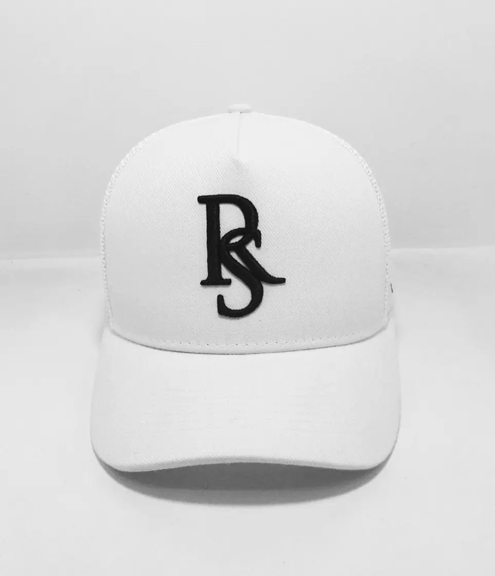 High Quality 3D Embroidery Black/White Color Medium Profile Cotton and Mesh Fabric Trucker Hat From Vietnam Supplier 1