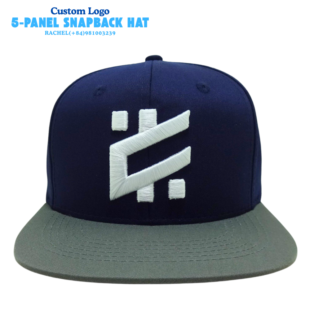 High Quality 5 Panel Snapback Hat Lat Brim Custom 3D Embroidery Logo for Teammates Group Hat Hip Hop Style Wholesale Supplier 1