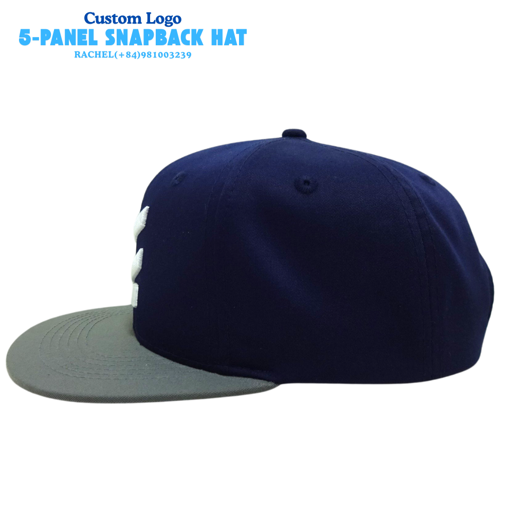 High Quality 5 Panel Snapback Hat Lat Brim Custom 3D Embroidery Logo for Teammates Group Hat Hip Hop Style Wholesale Supplier 3
