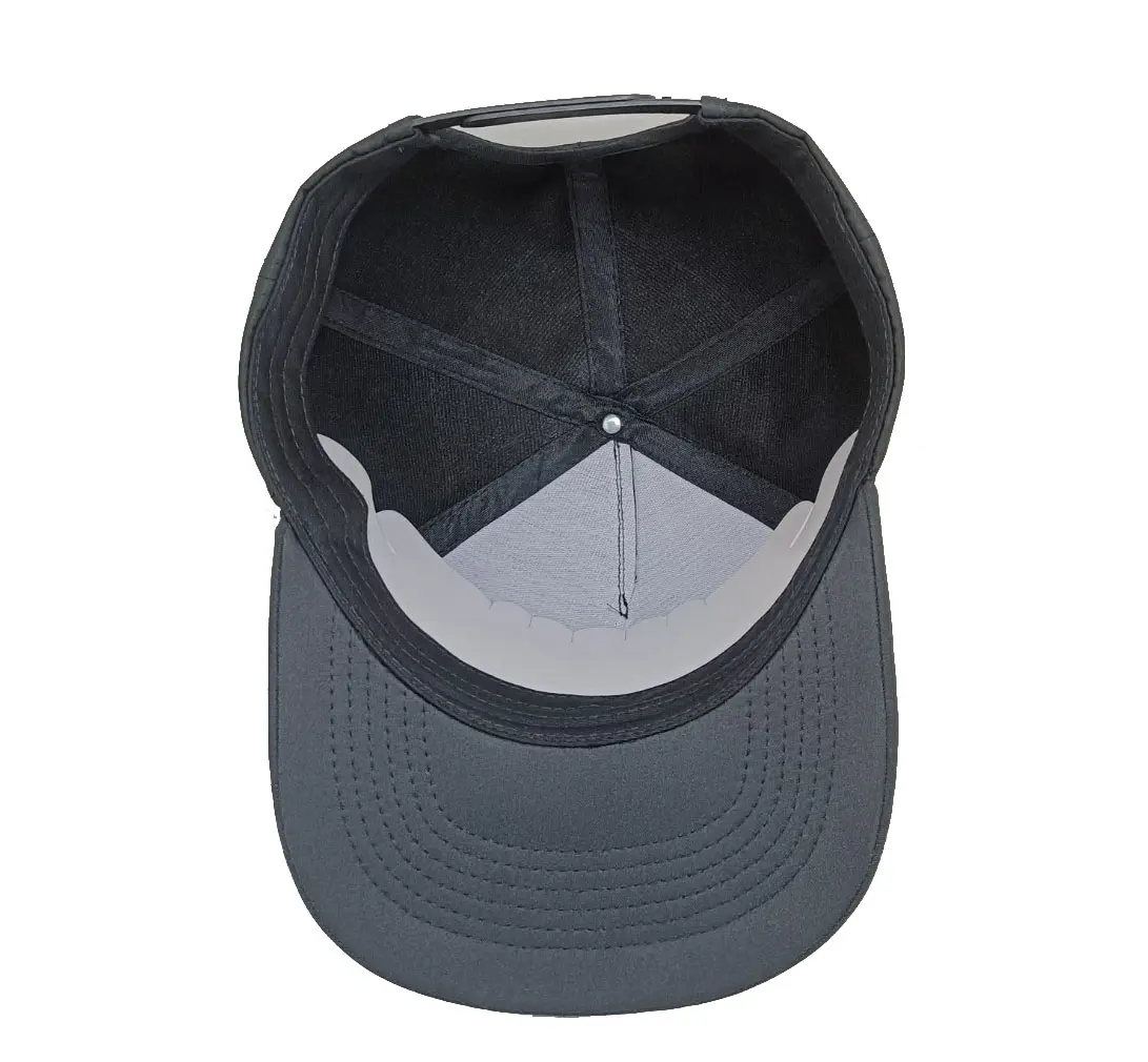 High Quality 5 Panels Polyester Sport Golf Hat PVC Logo Custom Design Snapback Caps Rubber Logos Vietnam Factory Hat 6
