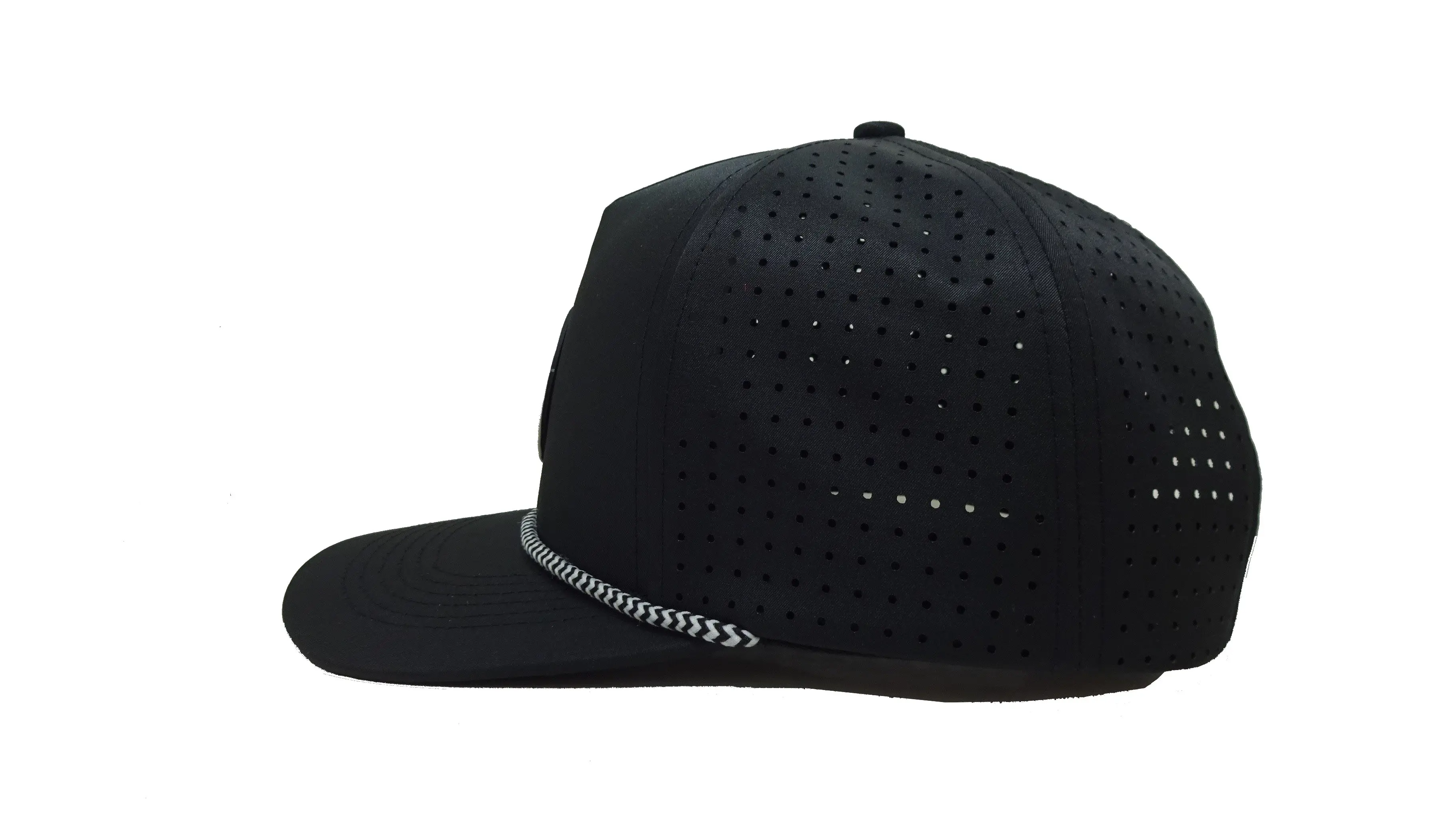 High Quality 5 Panels Polyester Sport Golf Hat Rope PVC Logo Custom Design Snapback Caps Rubber Logos Vietnam Factory Hat 3