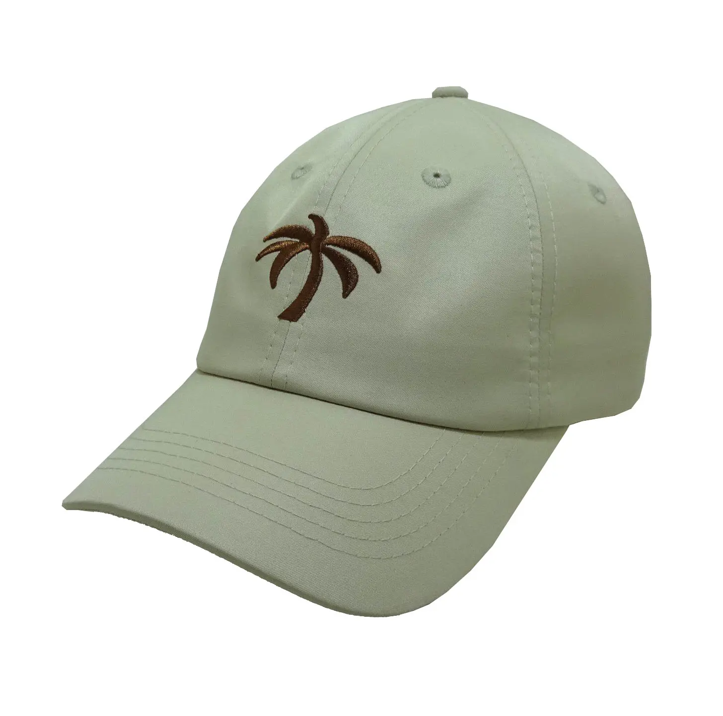 High Quality 6-Panel Curved Brim 2D Embroidery Beige Color Unstructured Low Profile Unisex Baseball Cap in Vietnam Factory 2