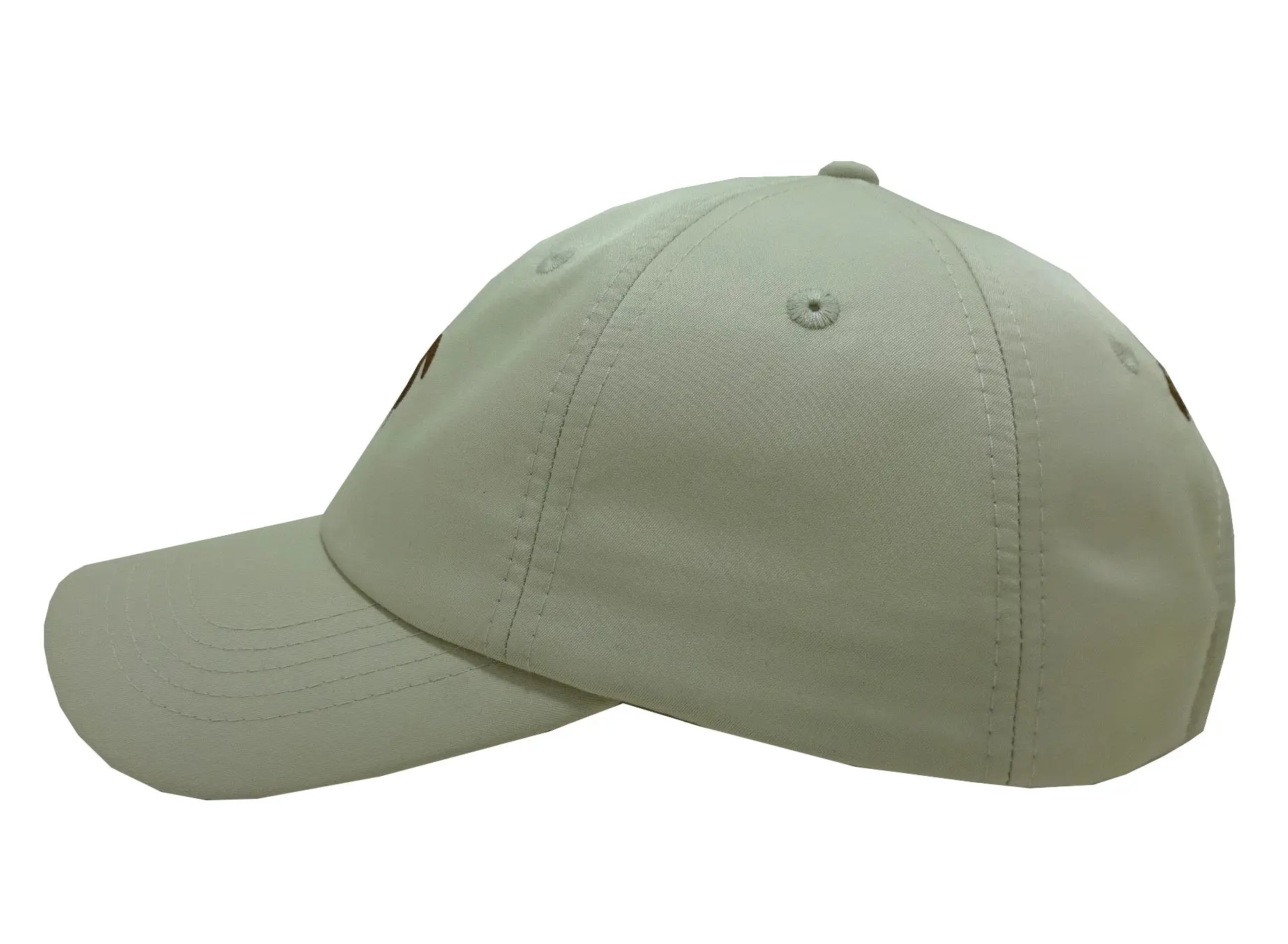 High Quality 6-Panel Curved Brim 2D Embroidery Beige Color Unstructured Low Profile Unisex Baseball Cap in Vietnam Factory 4