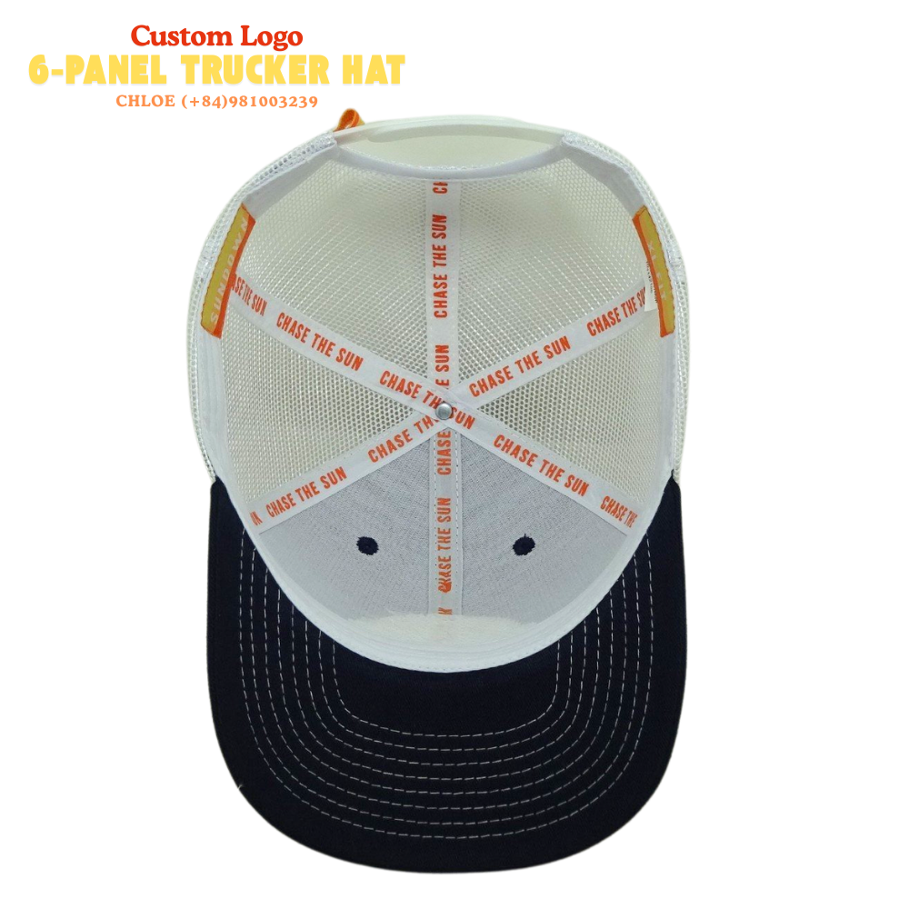 High Quality 6 Panel Trucker Hats Custom PVC Heat Transfer PrintRubber Logo Patches OEM Wholesale for Present Casual Activities 5