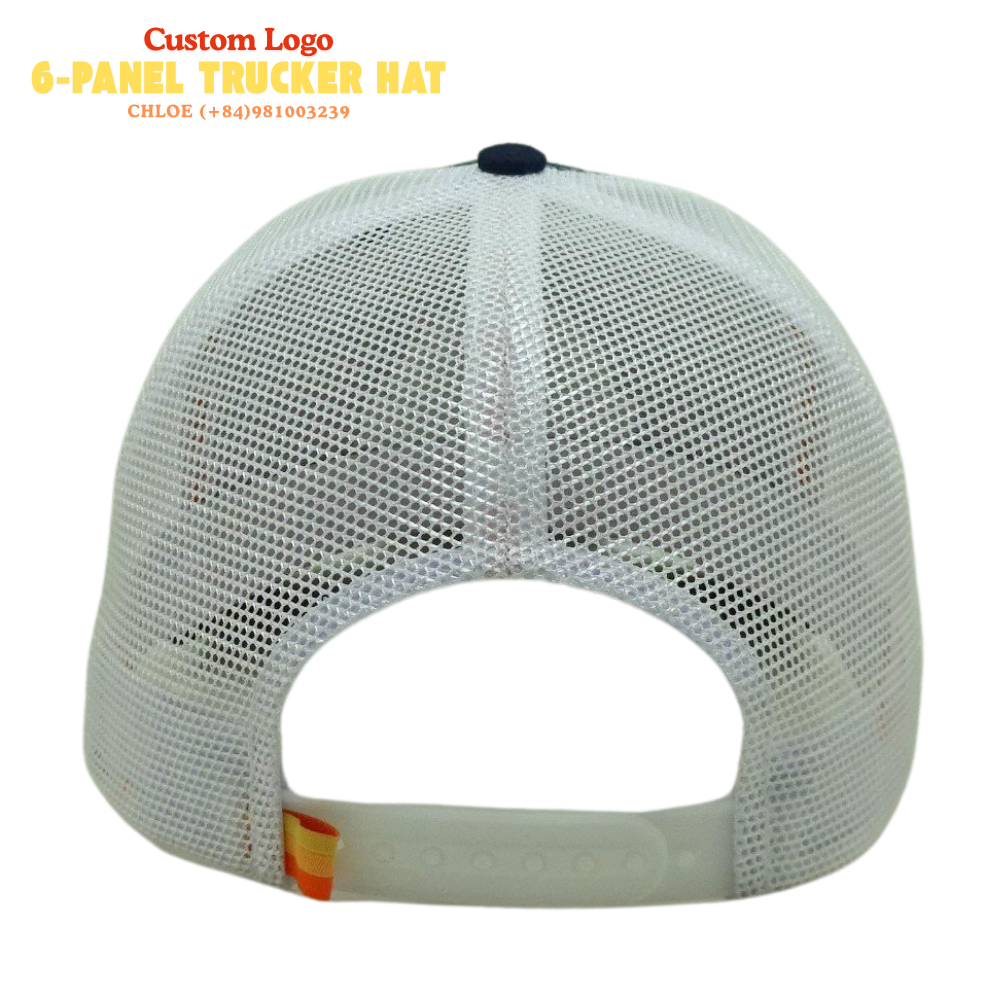 High Quality 6 Panel Trucker Hats Custom PVC Heat Transfer PrintRubber Logo Patches OEM Wholesale for Present Casual Activities 6