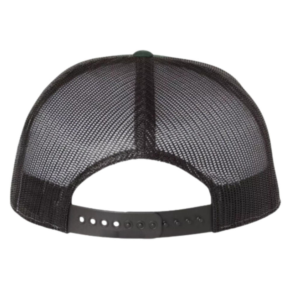 High Quality 7 Panel Trucker Hat Camo Printed Green Custom Your Embroidery/Woven/Rubber/Leather Logo Patch for Unisex Wholesale 7