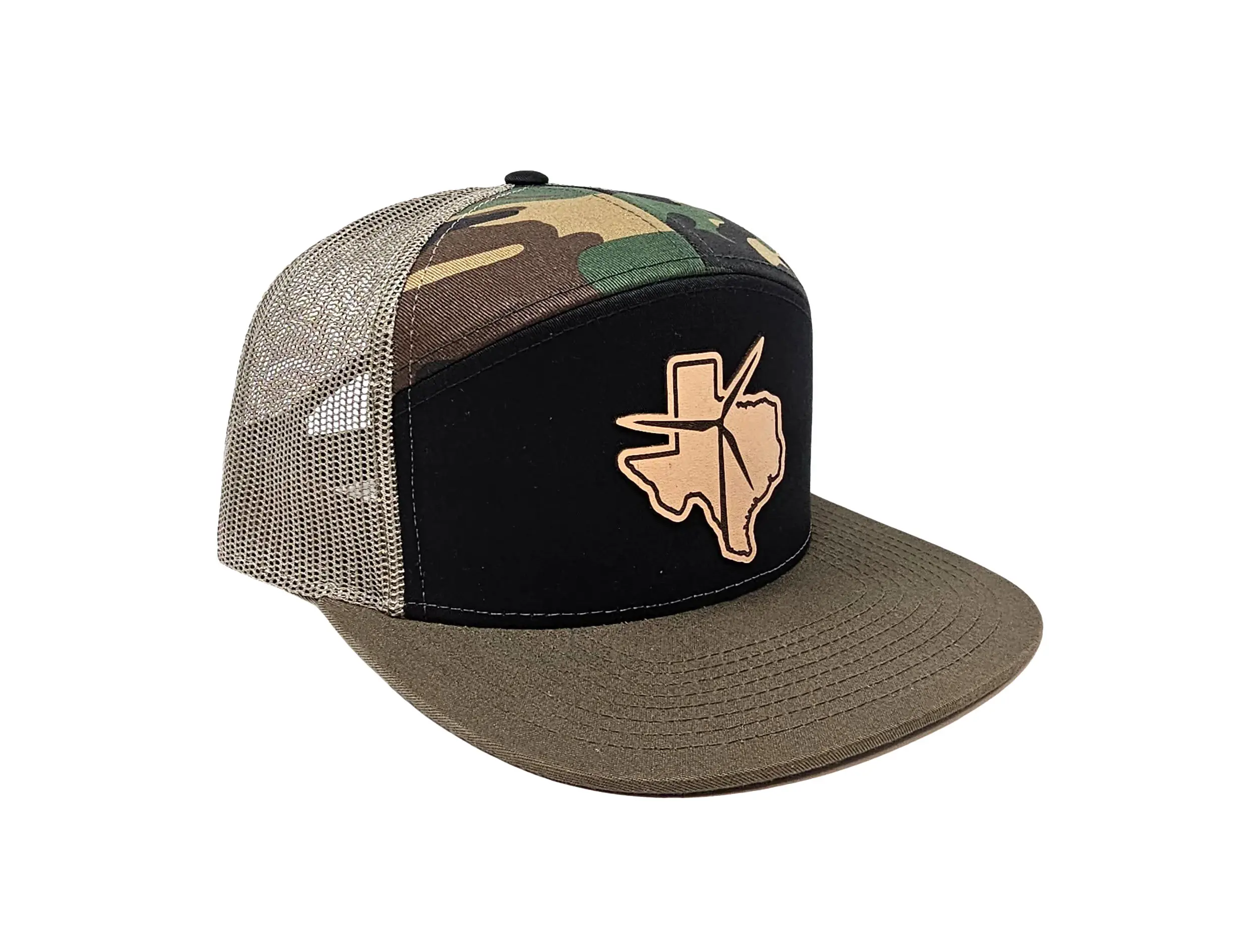 High Quality 7 Panel Trucker Hat Custom Logo Wholesale Hiphop Sports Cap Outdoor Fishing Hunting Trucker Cap for All Seasons 2