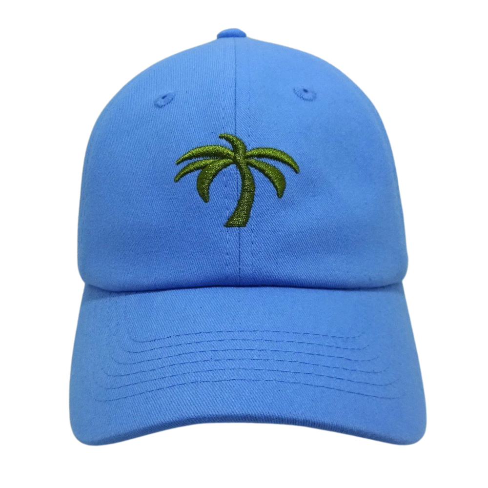 High Quality Baseball Cap 6 Panel Custom Flat Embroidery Pattern and Logo on Back Side Curved Brim Mental Buckle Blue Color OEM 2