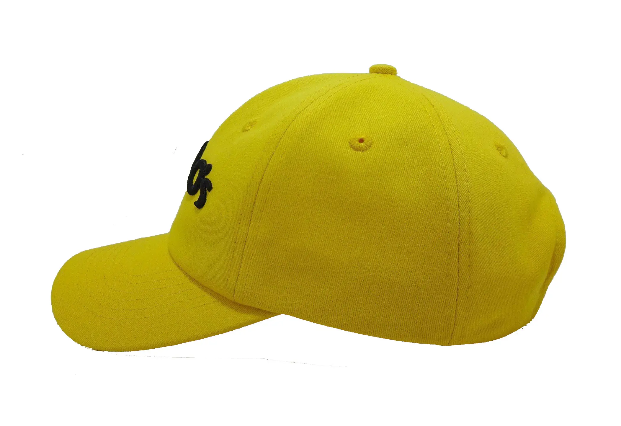 High Quality Baseball Cap Custom 3D Embroidery Low Profile Yellow Color Unstructured Baseball Cap for Unisex in Vietnam Factory 4