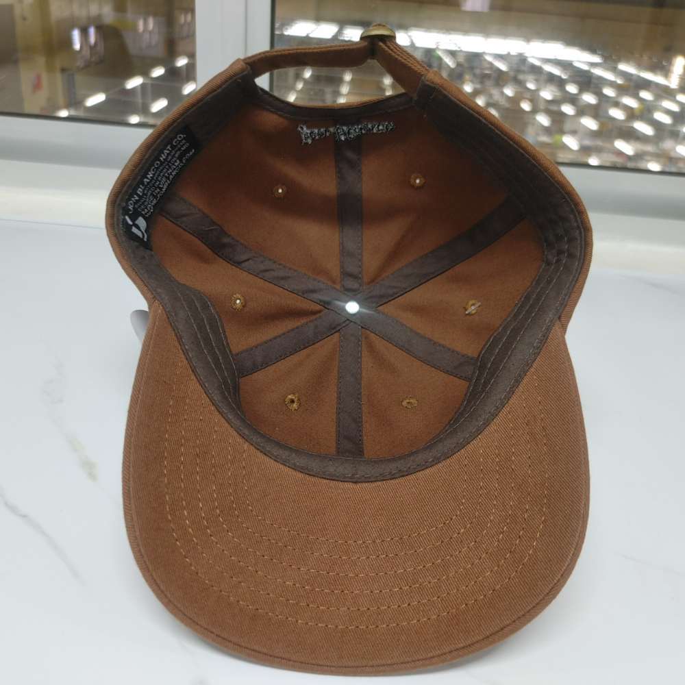 High Quality Baseball Caps 6 Panel Unstructured Custom Label On Sweatband Embroidered Back Curved Logo Adjustable Metal Closure 3