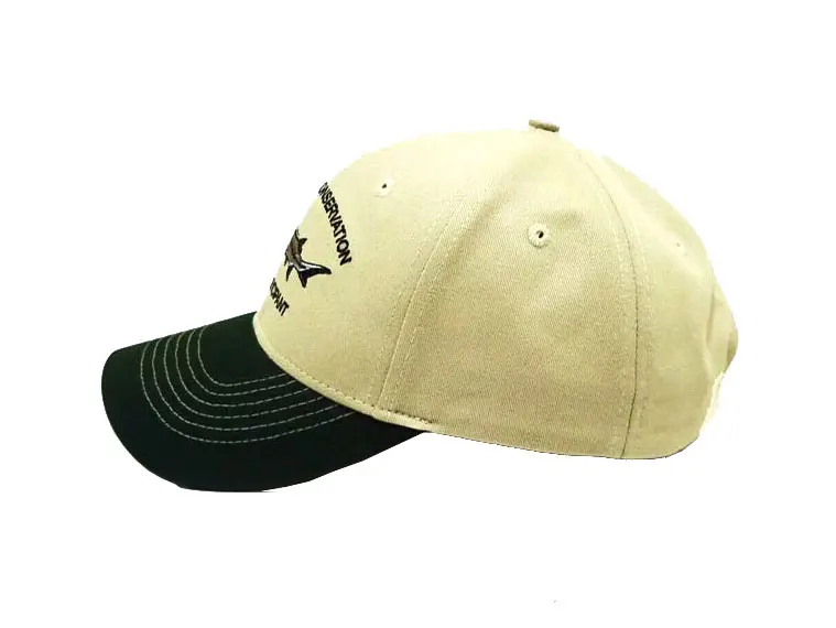 High Quality Beige/Green Color Polyester Baseball Hat Medium Profile Curved Brim Cap Vietnam Factory 2