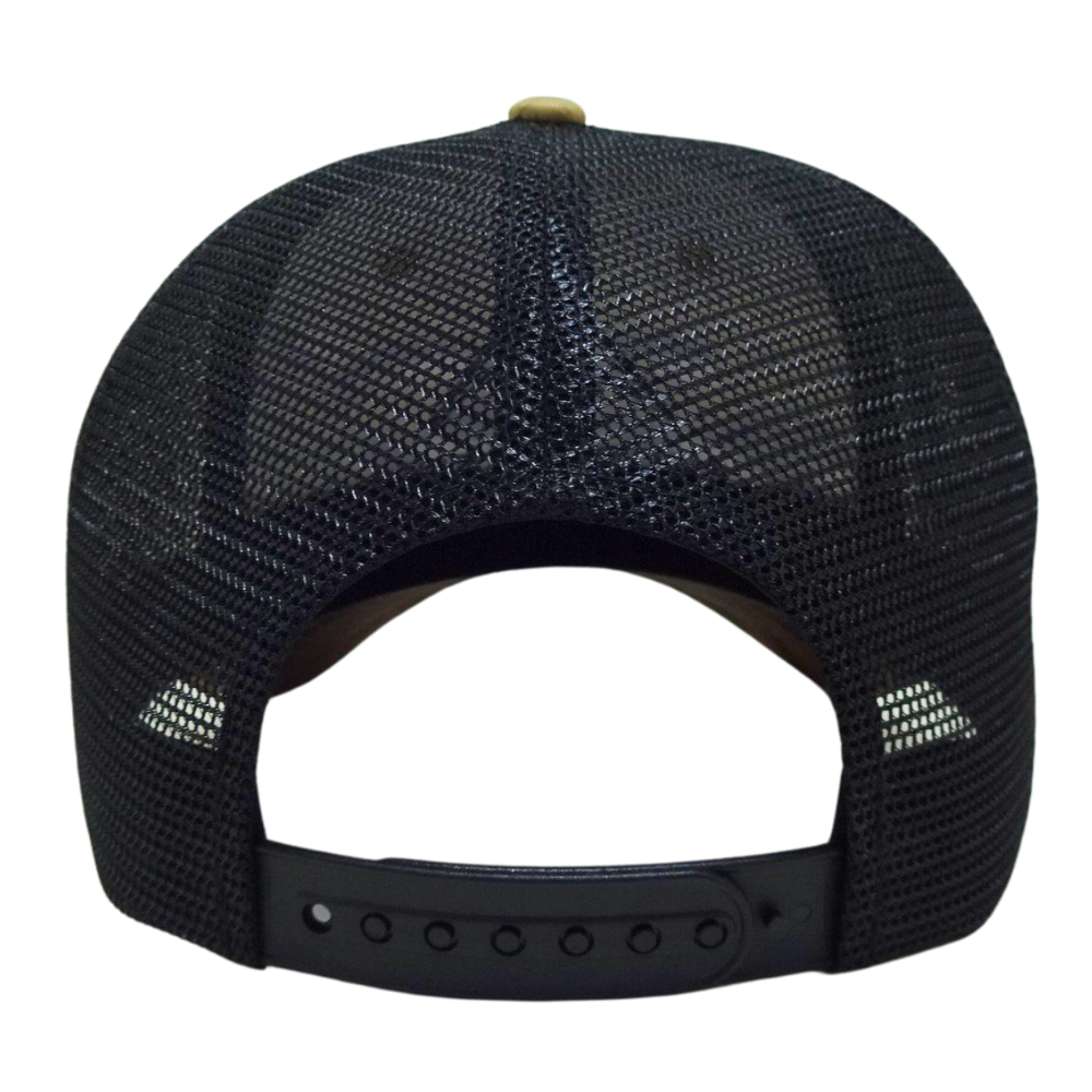 High Quality Camouflage 6 Panel Trucker Hat 3D Embroidery Contrast Stitching Line Black Mesh Plastic Single Breasted Buckle OEM 7