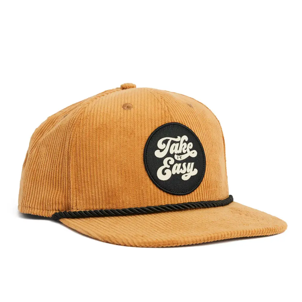 High Quality Corduroy Snapback Caps With Custom Logo Black Rope Wholesale Flat Cap 6 Panels Adjustable Size Snapback Cap 3