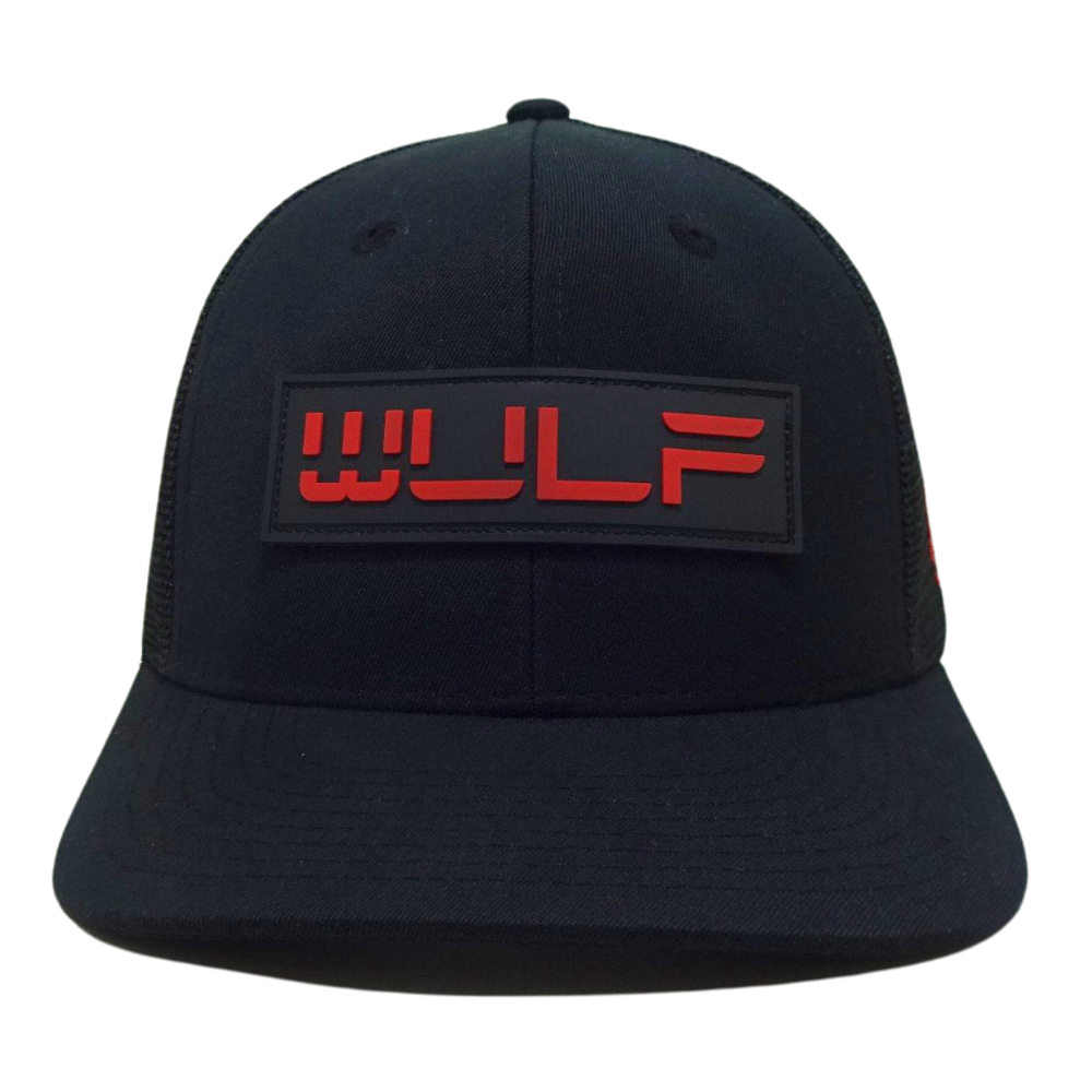High Quality Custom Contrast Rubber Logo Patch Structured Trucker Hat With Flat Brim 6 Panel Plastic Single Breasted Buckle OEM 3