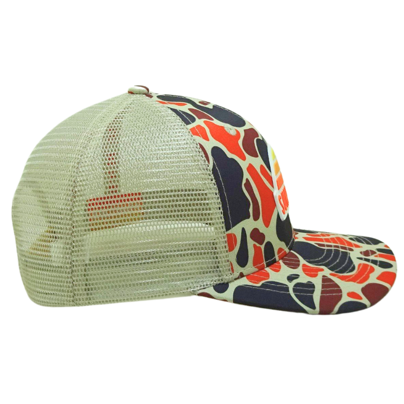 High Quality Custom Rubber Patch Logo Hats Private Label Sweatband Camouflage Trucker Cap Vietnam OEM Headwear Wholesale L01 5