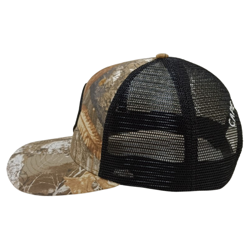 High Quality Custom Woven Patch Mesh Back Trucker Hat Vietnam Made Camouflage Style Gorras Curved Text Caps Outdoor Hunting L01 4