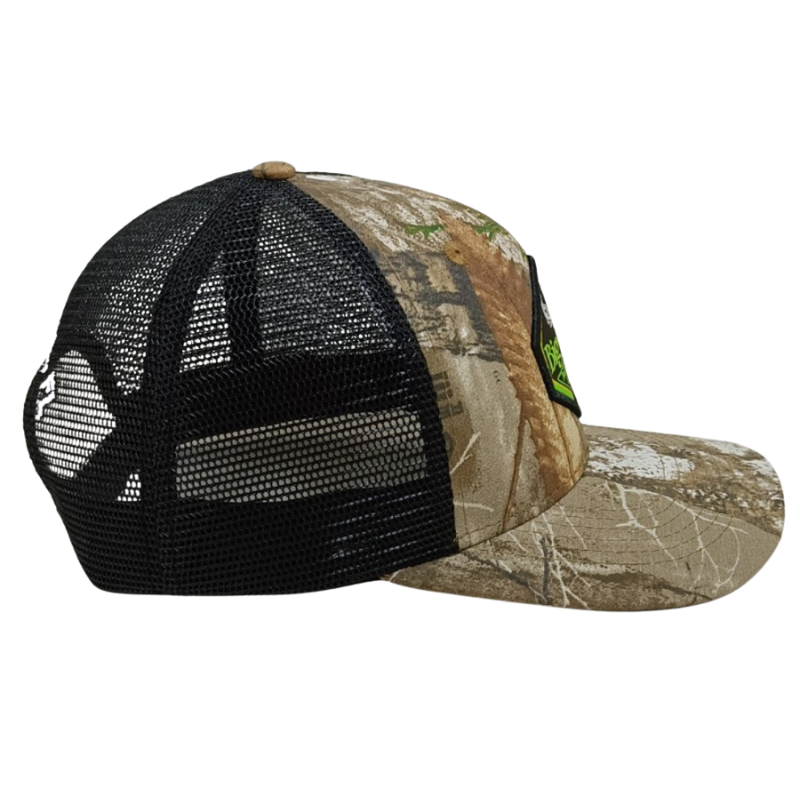 High Quality Custom Woven Patch Mesh Back Trucker Hat Vietnam Made Camouflage Style Gorras Curved Text Caps Outdoor Hunting L01 5