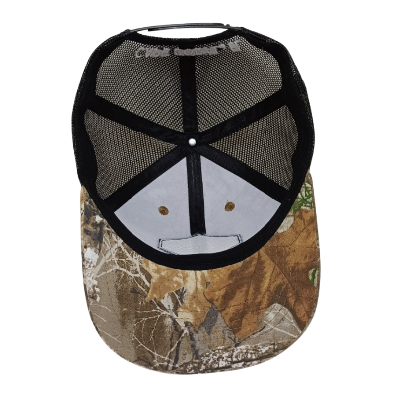 High Quality Custom Woven Patch Mesh Back Trucker Hat Vietnam Made Camouflage Style Gorras Curved Text Caps Outdoor Hunting L01 7