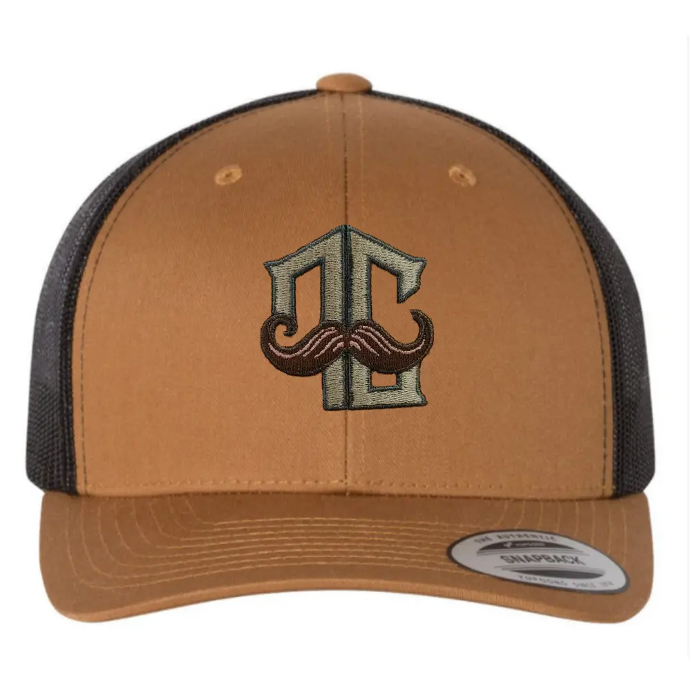 High Quality Custom Y 6006 Trucker 6 Panel Retro Trucker Hat Camel/Black Mesh Breathable Adjustable Closure Snapback Closure OEM 4