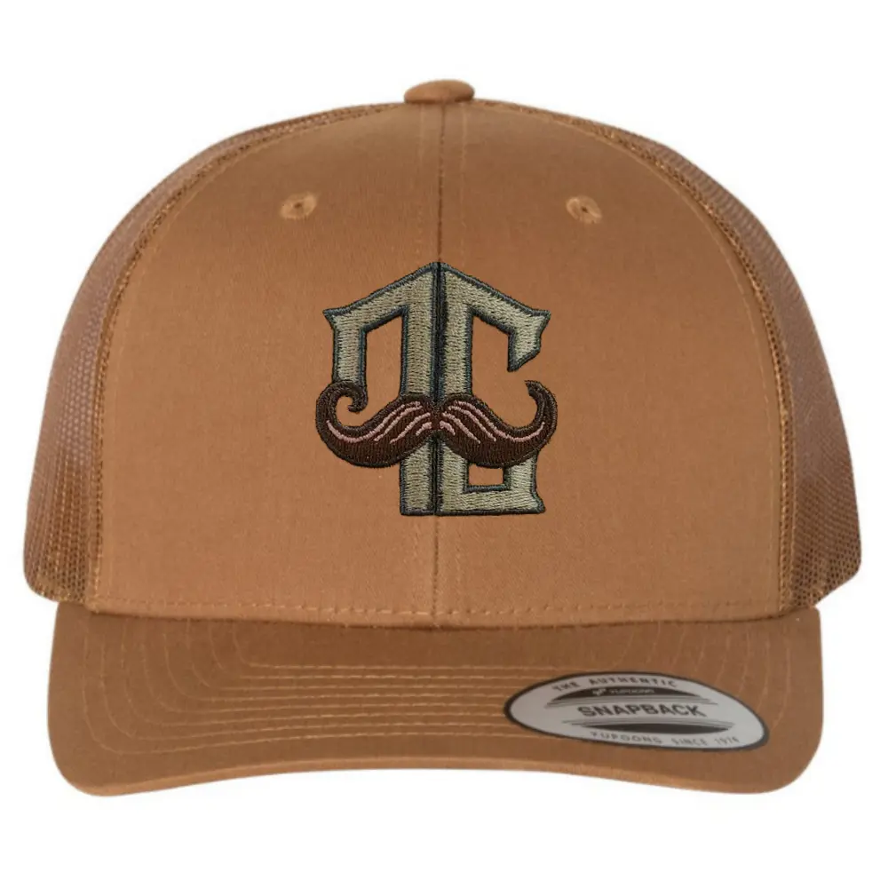High Quality Custom Y 6006 Trucker 6 Panel Retro Trucker Hat Camel/Black Mesh Breathable Adjustable Closure Snapback Closure OEM 1