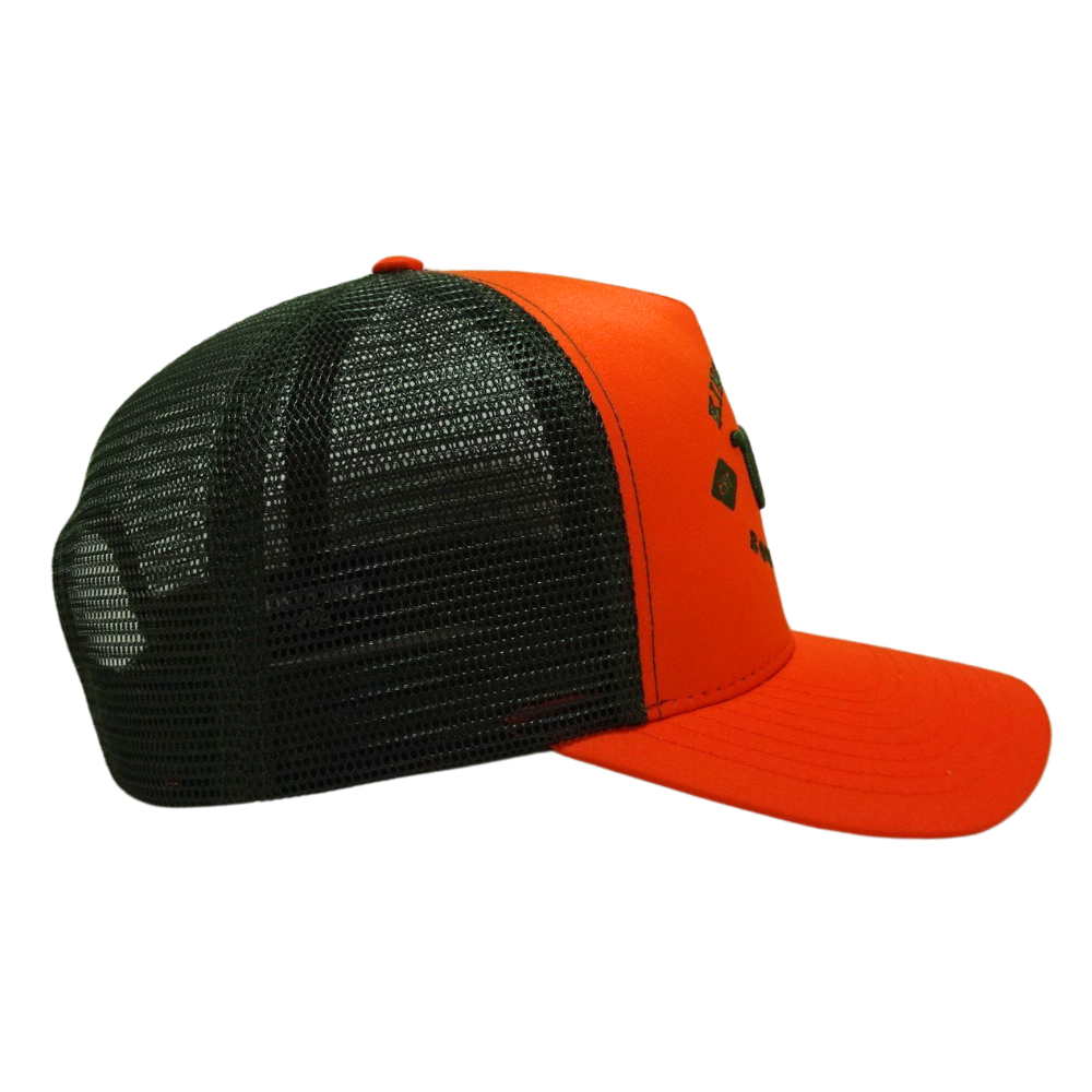 High Quality Factory Foam Trucker Hat 5 Panel Custom 2D 3D Embroidery Red Black Mesh Single Breasted Buckle for Business Present 5