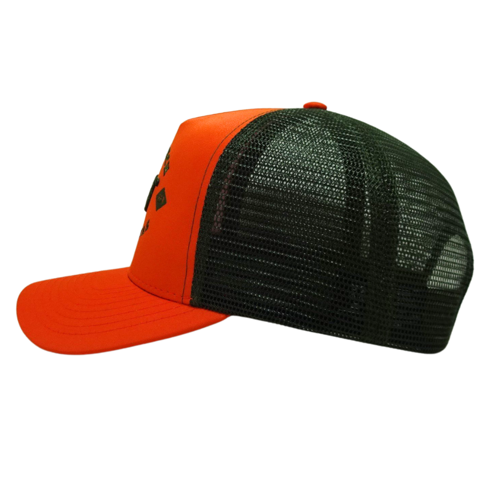 High Quality Factory Foam Trucker Hat 5 Panel Custom 2D 3D Embroidery Red Black Mesh Single Breasted Buckle for Business Present 4