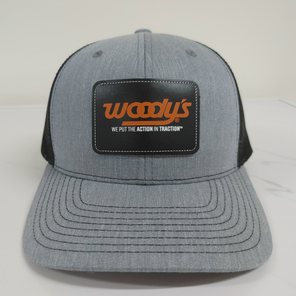 High Quality Factory Y Ri 112 Trucker Hat 6 Panel Custom Embroidery Leather Logo Patch Single Breasted Buckle Gray Black Mesh 2