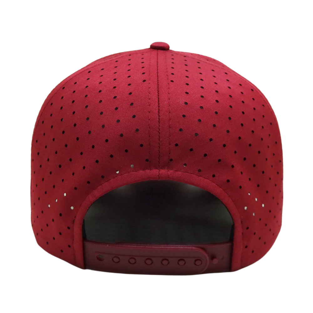 High Quality Hat Factory Custom 5 Panel Laser Cut Hole Perforated Cap With Rope Structured Embroidery Logo for Your Own Brand 7
